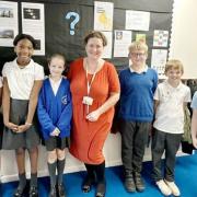 Science lead Emma Bocock with pupils