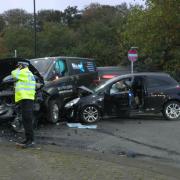 A crash on Mountbatten Way has caused traffic to become gridlocked