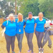 New Milton team members on the charity walk