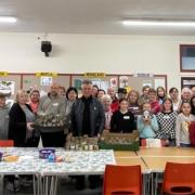 A group of around 50 volunteers gathered to make trench candles