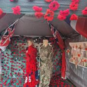 The Remembrance display at Sunnybank House in Eastleigh