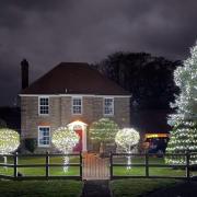 A house on the Lyndhurst Christmas light trail