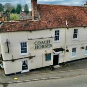 A recent drone image of The Coach and Horses