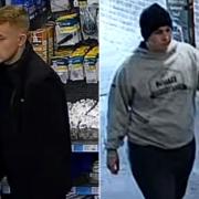 Police are searching for two people after a report of shoplifting at Travis Perkins in Eastleigh