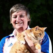 Olympian Lindsey Fraser with her cat Zippy