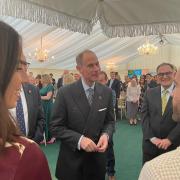 His Royal Highness The Duke of Edinburgh presented the award the the Ahmed Tea team