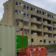 The demolition of the blocks at Townhill Park