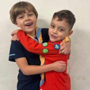 Yehor Kremnov (left) and Artem Horchuck (right) became friends when joining their local Squirrels group in Gosport (6th Gosport Scout Group/PA)