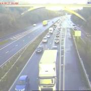 Two crashes on the M27 left the motorway and A3M gridlocked this morning.