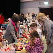 Guests at stalls during Winter Fest