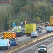 One lane closed on M27 as crash causes delays