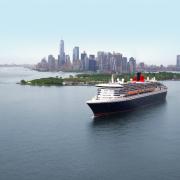 Queen Mary 2 sailing in New York, USA