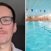 Michael Sheppard, 45, is swimming a mile a day at Shirley Swimming Pool for the duration of November.