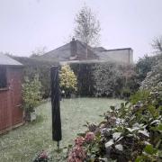 Snow in Southampton this morning