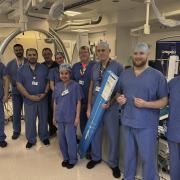 The UHS surgical team which worked on the first AVEIR DR procedure