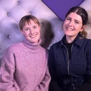 Rebecca Godden, the podcast producer and host, with Yvonne Maxwell