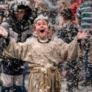 Snow at St Luke's carol service in 2022