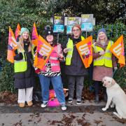 Itchen College staff on strike