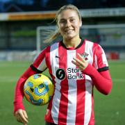 Emma Thompson during the Women’s League Cup match between Portsmouth Women and Southampton FC