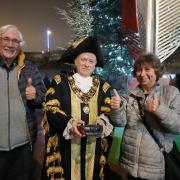 Communicare chair of Trustees, Barrie Worth, mayor Soton Cllr Shields and Annie Clewlow Communicare manager