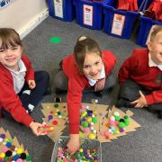 Children at Lydlynch Infant School in Lydlynch.