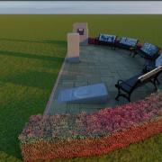 CGI of the D-Day memorial garden at Stokes Bay