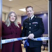 PCC Donna Jones and Chief Constable Scott Chilton at the recent reopening of Yateley Police Station