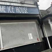 The Ice House on Warren Avenue in Shirley Warren has been boarded up.