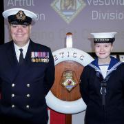 Father and daughter, HMS Sultan PH2 WO, WO1 Scott Whiting and PLET(ME) Heidi Whiting