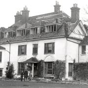 The demolition gang moves in on Hamble House, orginally the home of the 18th century boat-builder Captain Janvrin, in November, 1960.