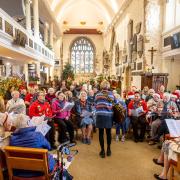 The care home residents’ choir, under the direction of Fiona Pritchard