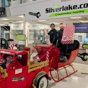 The Eastleigh Christmas Sleigh supported by Silverlake.