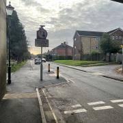 The traffic calming measure on Eling Road