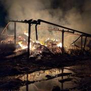 Fire at a barn in Eling