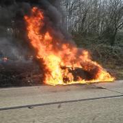 'Delays increasing' on the M27 after vehicle fire and crash: Live updates