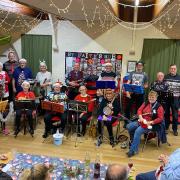 The Stokes Bay Strummers played their 500th gig at St Faith's Hub