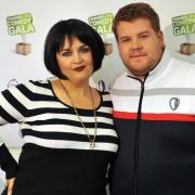 Ruth Jones and James Corden dressed as Nessa and Smithy (Ian Nicholson/PA)