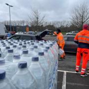 Three water stations have been set up by Southern Water