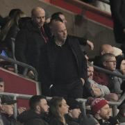 Liverpool manager Arne Slot watched on from the stands during the Carabao Cup quarter-final match at St Mary's