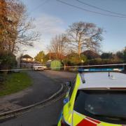 The police cordon in Netley