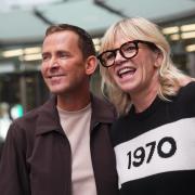 BBC Radio 2 presenters Zoe Ball and Scott Mills leaving Wogan House in central London (James Manning/PA)