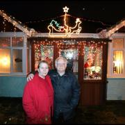 Christmas lights at the Totton home of Yvonne and Alan Hopkins