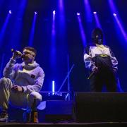 Kneecap performing at the SSE Arena in Belfast (Liam McBurney/PA)