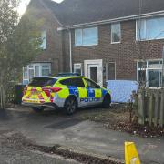 Police outside the property in Linden Close