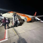 Passengers finally left the plane after being stuck at Bournemouth Airport for two hours.