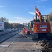 Crews working on the M27 resurfacing