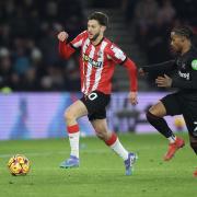 Southampton's Adam Lallana during Premier League game against West Ham.