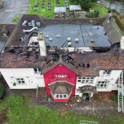 Toby Carvery in Bishopstoke was destroyed by a fire on Sunday