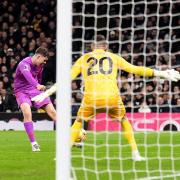 Jorgen Strand Larsen scores the equaliser (John Walton/PA)