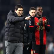 Bournemouth manager Andoni Iraola, left, hailed Dango Ouattara (Steven Paston/PA)